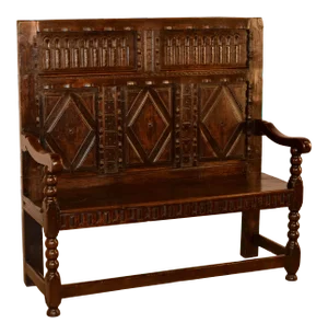 18th C. English Oak Settle