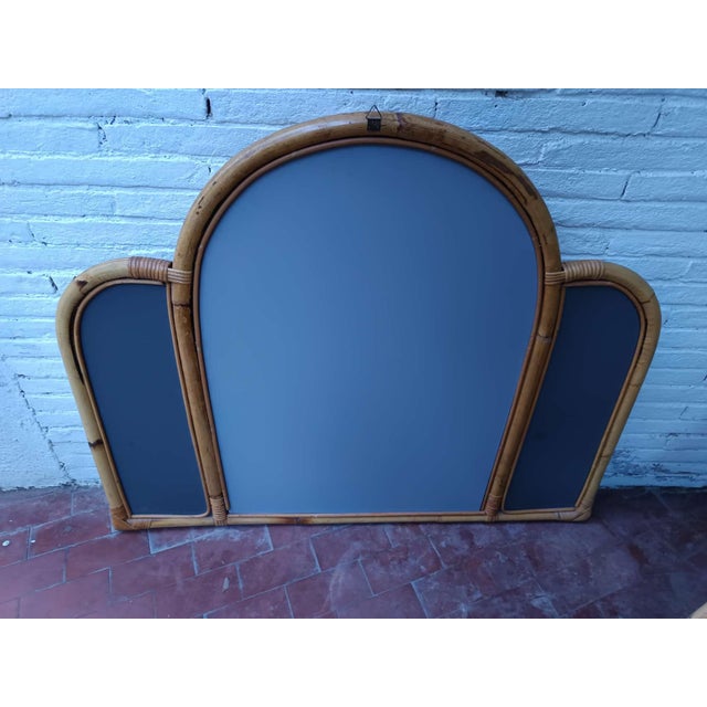 Boho Chic Vintage Bohochic Bamboo Mirror, 1970s For Sale - Image 3 of 7