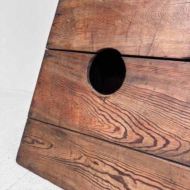 Wood Large Shōwa Era Minimalist Fumidai Step in Wood, Japan, 1940s For Sale - Image 7 of 10