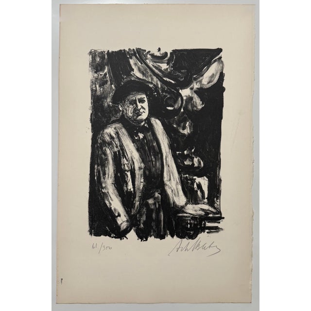 Expressionism Arbit Blatas, Lithuanian French Artist Arbit Blatas Lithograph Jacques Lipchitz Ecole D'Paris, 1962 For Sale - Image 3 of 6