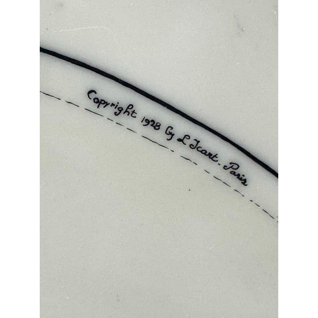 Art Deco Signed Louis Icart Hand Colored Etching on Acrylic Sheet Titled Parasol For Sale In Austin - Image 6 of 6