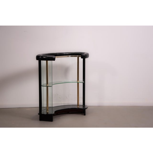 Glass Dry Bar with Bar Stools from Cidue, 1985, Set of 4 For Sale - Image 4 of 18