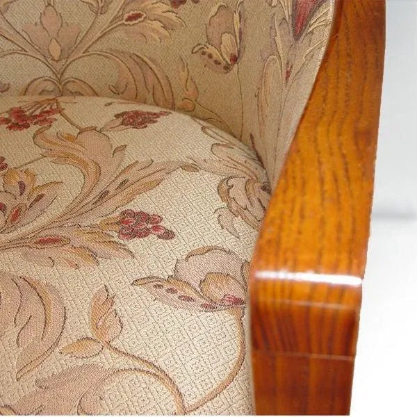 Ward Bennett Ward Bennett For Brickel Fabric Upholstered Arm Chair For Sale - Image 4 of 7