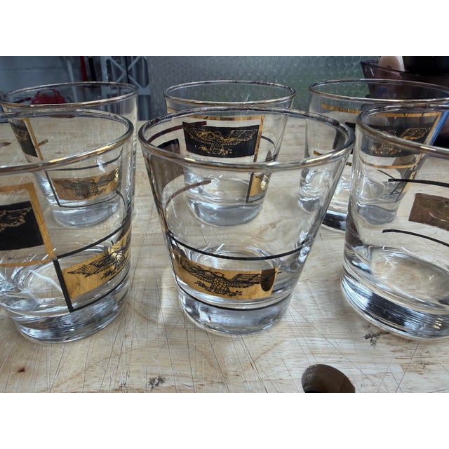 1960s Golden Eagle Low Ball Set of 6 For Sale - Image 4 of 8