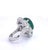 This amazing ring matches the Panther Bracelet I just listed. This is a natural Zambia Emerald with minor clarity...
