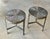 Metal Round Pair of Hand-Welded Steel Rod Brutalist Tables, Set of Two, Tripod Legs For Sale - Image 7 of 17