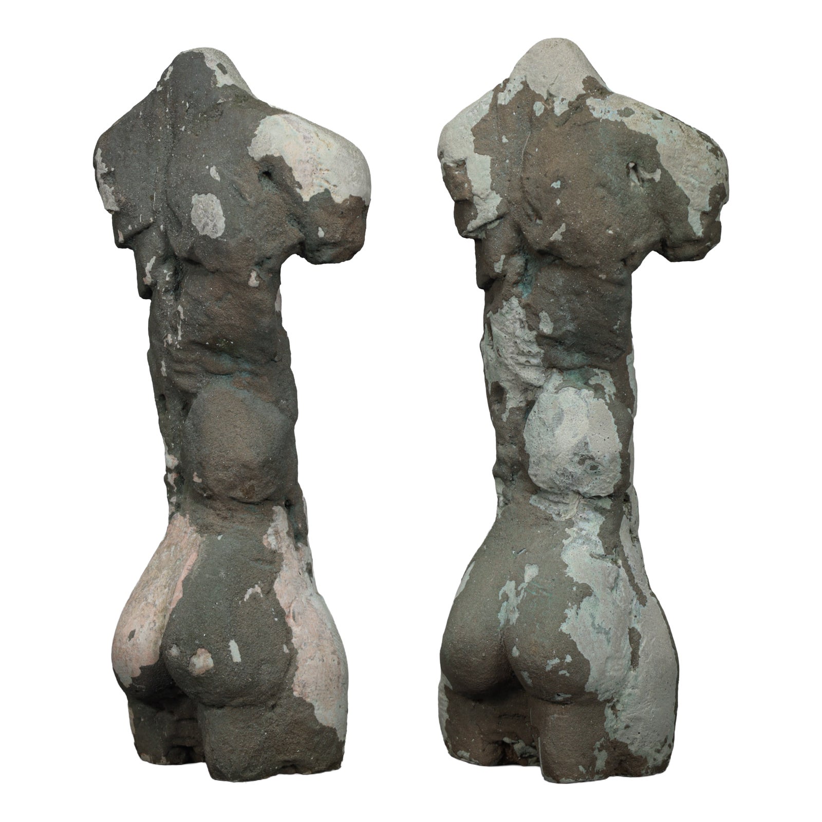 Francine Govers, Male Torso Sculptures, 1990s, Concrete, Set of 2 ...