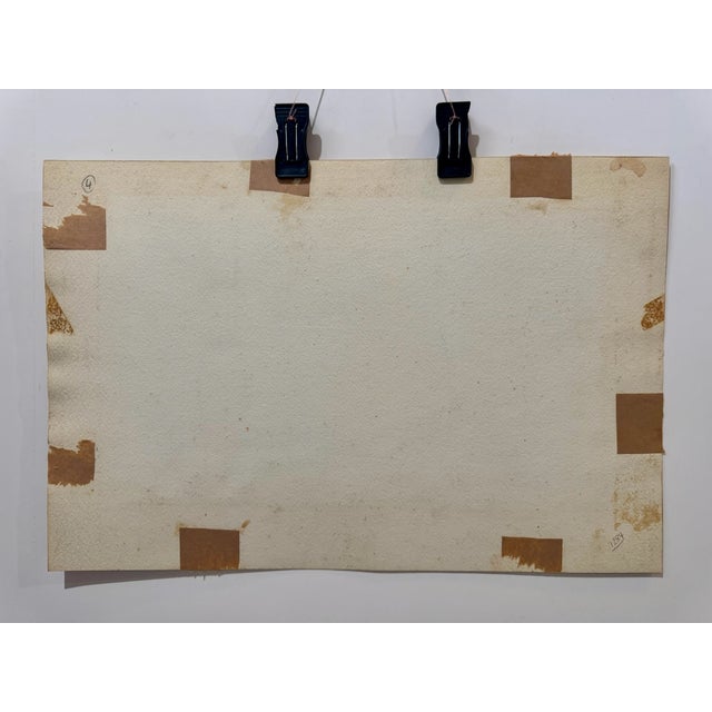 1940s Henry Emil Salloch Original Watercolor on Paper Paradise, Pa. 1946. For Sale - Image 5 of 6
