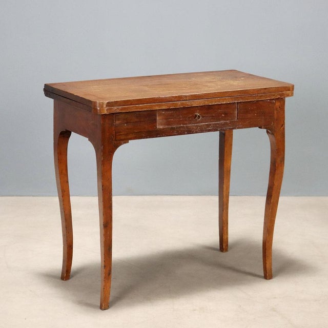 Walnut and Poplar Game Table For Sale - Image 11 of 11