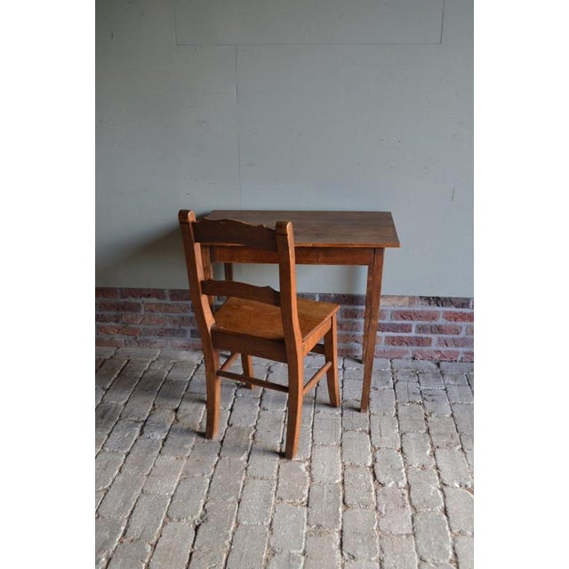 Antique Oak Writing Desk with Chair, Set of 2 For Sale - Image 10 of 10