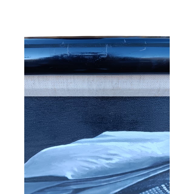 Black Vintage African Tribal Woman Portrait Realism Painting Framed and Signed by Artist For Sale - Image 8 of 12