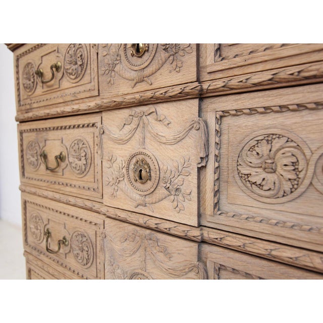 19th Century Bleached Oak Chest of Drawers For Sale - Image 13 of 18