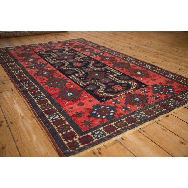 1920s Antique Persian Northwest Stepped Medallion Wool Rug For Sale - Image 11 of 12