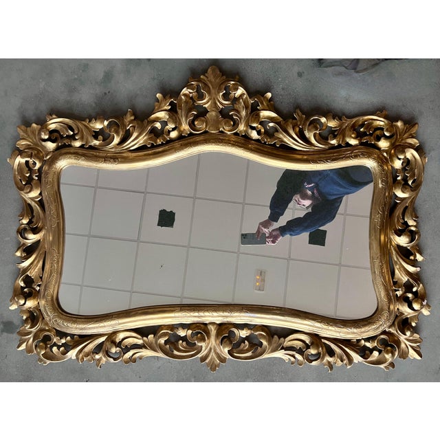 Early 20th French Empire Period Carved Gilt Wood Mirror For Sale - Image 17 of 18