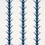 Schumacher X Celerie Kemble Acanthus Stripe Fabric in Navy For Sale