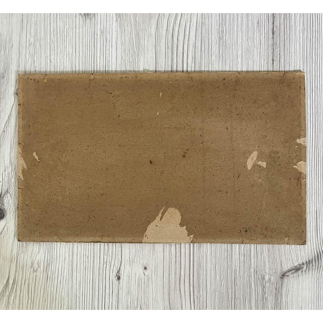 Green 1905 French Landscape Oil Painting on Board For Sale - Image 8 of 8