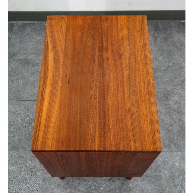 1960s End Side Table Solid Walnut Ace Hi 2 Drawer, Attributed For Sale - Image 4 of 11
