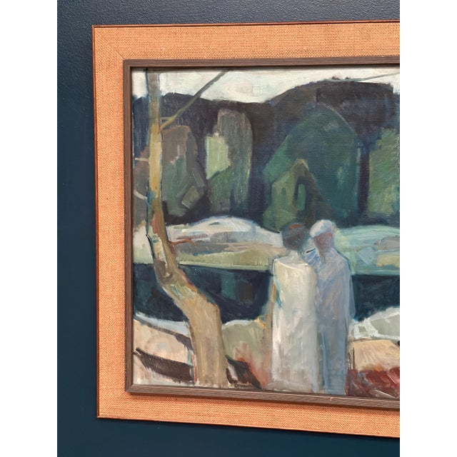 Nis Stougaard, Gudhjem, Bornholm, 1965, Oil on Canvas, Framed For Sale - Image 11 of 18