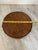 American Vintage Round Wicker Button Basket With Wood Beaded Lid For Sale - Image 3 of 9