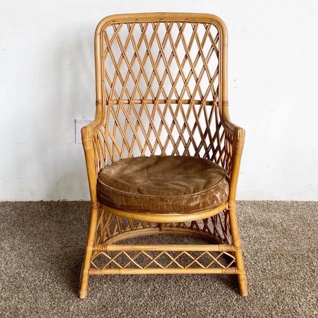 Introducing the Boho Chic Bamboo Rattan Side Chair, a charming and stylish seating option that embodies the essence of...