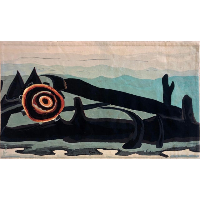 Original hand made, hand woven wall hanging modern art tapestry. Manufactura de Tapecarias de Portalegre (Portugal) (TMP...