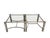 Pair of Metal Deco Tables With Smoked Glass Tops, 1960's, French For Sale