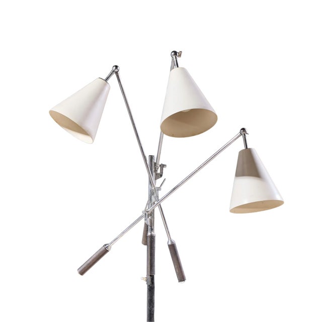Metal Angelo Lelli for Arredoluce Triennial Mid Century Italian Floor Lamp For Sale - Image 7 of 7