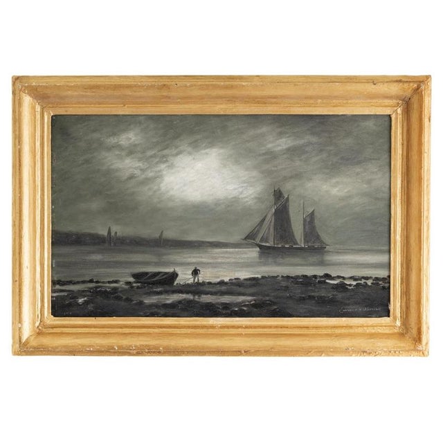 Eurico Oliveira, Seascape, 1910, Oil Painting For Sale - Image 6 of 6