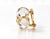 Late 20th Century Late 20th Century Pair Baccarat 18k Yellow Gold Clear Crystal Glass Earrings For Sale - Image 5 of 5