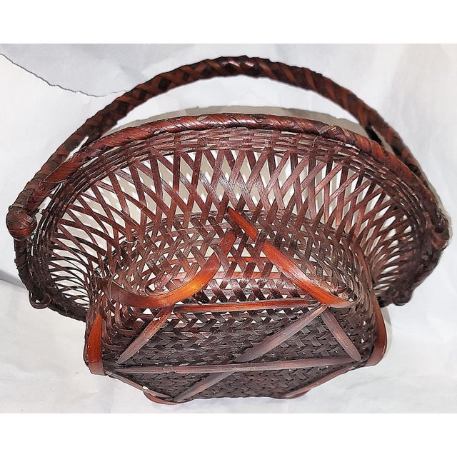 Wood 1950s Japanese Ikebana Basket For Sale - Image 7 of 7