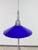 Vintage Adjustable Chrome Floor Lamp with Cobalt Blue Glass Shade, 1950s For Sale - Image 6 of 12