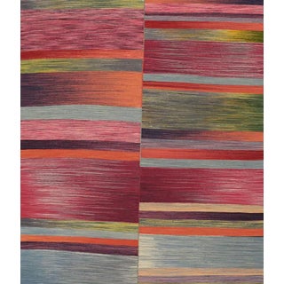 Handwoven Scandinavian Style Persian Kilim Area Rug 6’5″ X 8’3″ For Sale