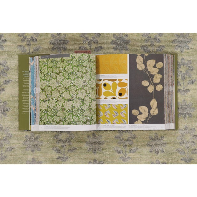 Rug & Kilim’s Block Print Rug With Gray, Chartreuse and Ochre Florals For Sale - Image 9 of 10