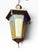 Metal Vintage Gothic 6 Panel Stained Glass Swag Lamp Hanging Lantern For Sale - Image 7 of 9