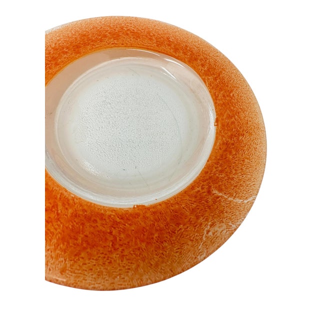 Glass Vintage 80s Mexican Glass Bread Plates - Set of 6 Colorful Textured Rim 5.25" Small Appetizer Side Dishes - Fused Glass For Sale - Image 7 of 18