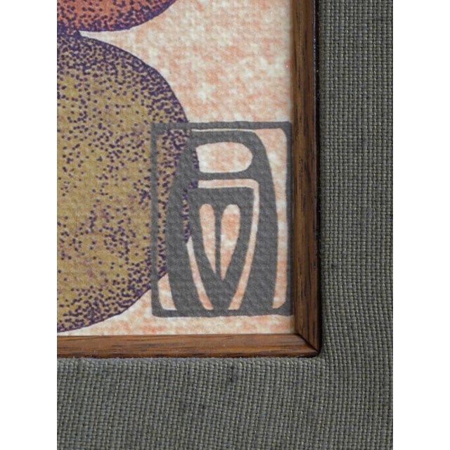 1990s Mission Oak Arts & Crafts Ginko in Autumn Print For Sale - Image 5 of 10
