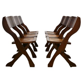 Set of Vintage 3-Seater Theater Folding Benches from Drifter, 1920s For Sale