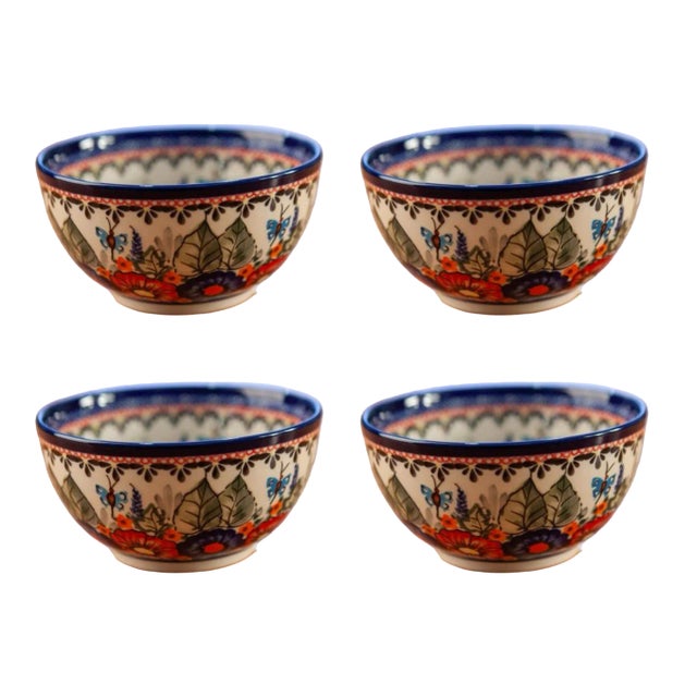 Ceramic Bowls by Porcelana Bolesławiec, Set of 4 For Sale