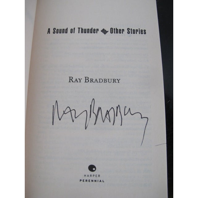2000 - 2009 Ray Bradbury Hand Signed 1st Edition Sound of Thunder Paper Back Book With Coa For Sale - Image 5 of 9