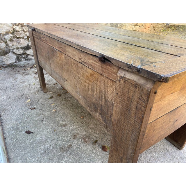 Antique Oak Trunk, 19th Century For Sale - Image 6 of 18