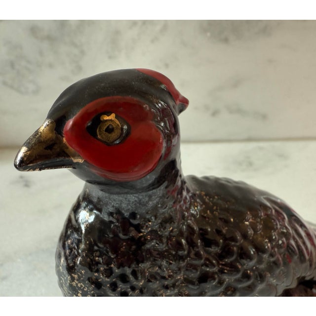 Mid 20th Century Mid Century Modern Ceramic Pheasant Figurine For Sale - Image 5 of 10