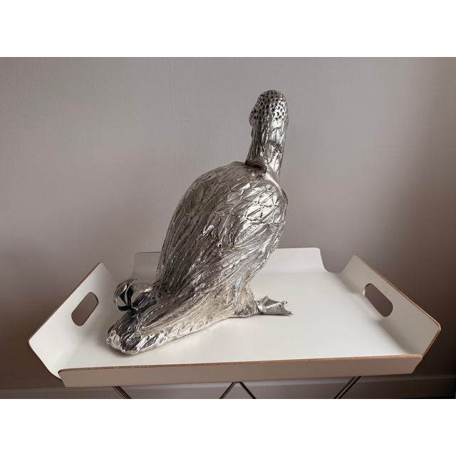 Duck Silver-Plated Wine Cooler from Franco Lapini, Italy, 1960 For Sale - Image 3 of 17
