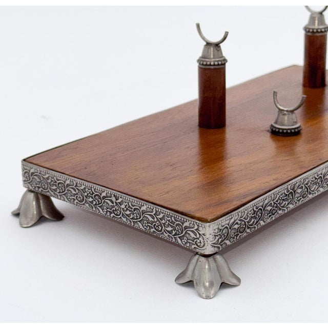 English Walnut Reception Desk Letter Set Magnifying Glass, Set of 3 For Sale - Image 6 of 16