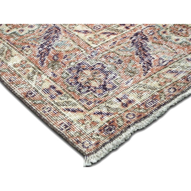 Transitional 1960s Turkish Oushak Rug For Sale - Image 3 of 6