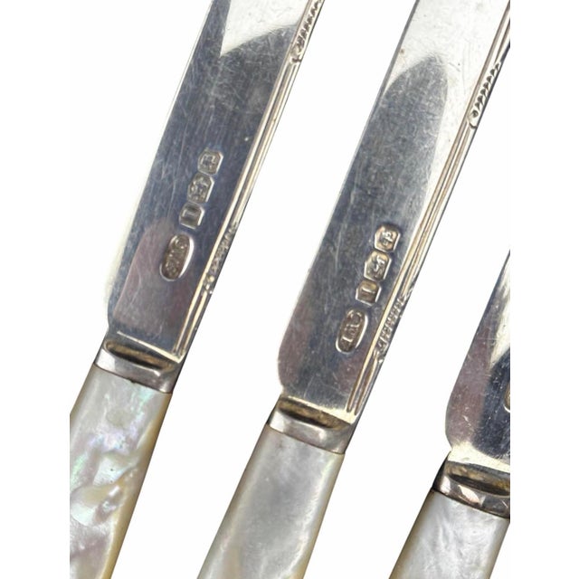 Fletcher Early 20th Century C W Fletcher 24 Sterling Mop Handle Dessert Set With Box For Sale - Image 4 of 6