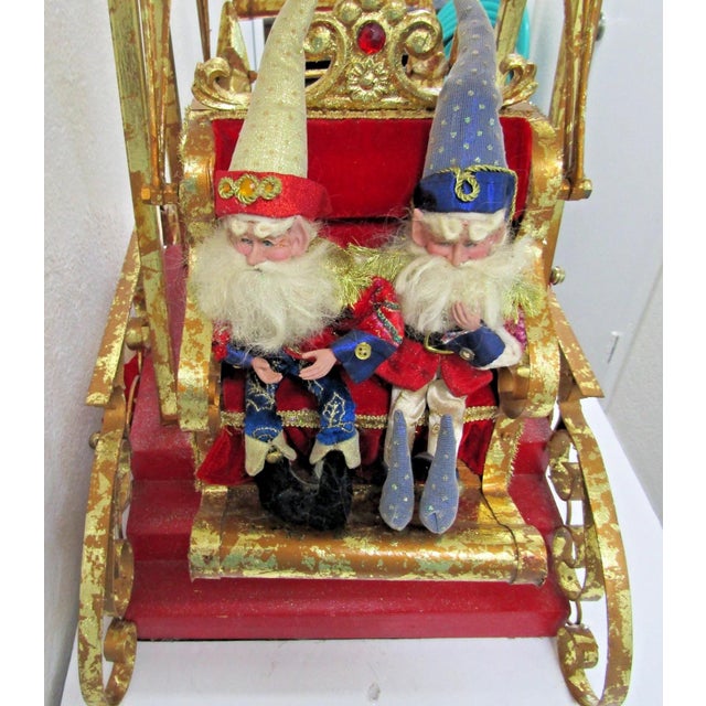 Traditional Rare Vintage Large Mark Roberts North Pole Ferris Wheel With Elves For Sale - Image 3 of 11