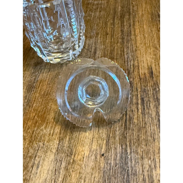 Glass Antique American Brilliant Cut Glass Condiment Jelly Jar W/Lid 1976-1914 For Sale - Image 7 of 9
