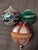 1960s Mid Century Beaded Fancy Christmas Ornaments, Varied Colors- Set of 3 For Sale - Image 12 of 12