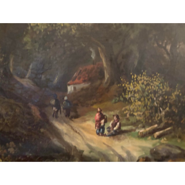 Traditional Antique Signed Herman S. Williams Oil Landscape Painting – Ornate Gilt Frame Ks For Sale - Image 3 of 9