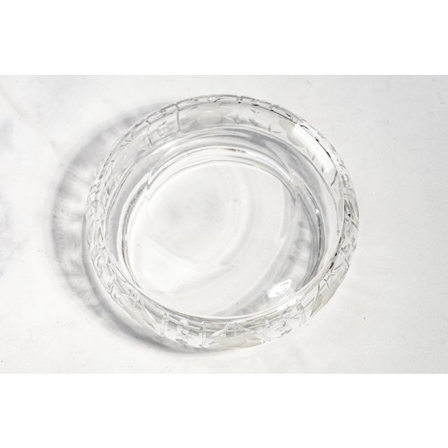 Stunning Large Art Deco Antique Crystal Jewelry Box Sterling Silver Lid Vanity Jar Luxury Home Decor For Sale - Image 14 of 14
